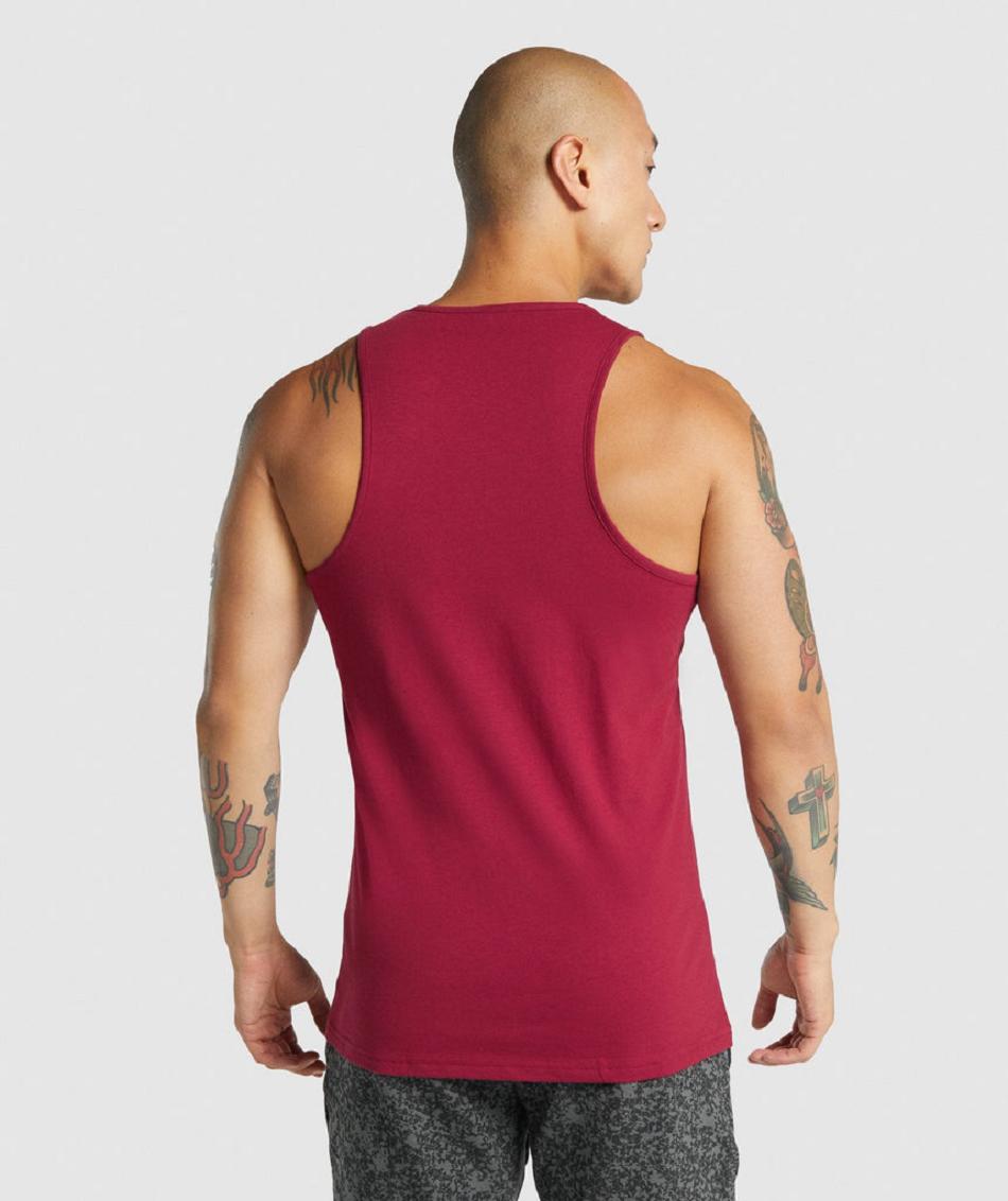 Camiseta Tirantes Gymshark Critical 2.0 Hombre Burdeos | CO 3216KOR